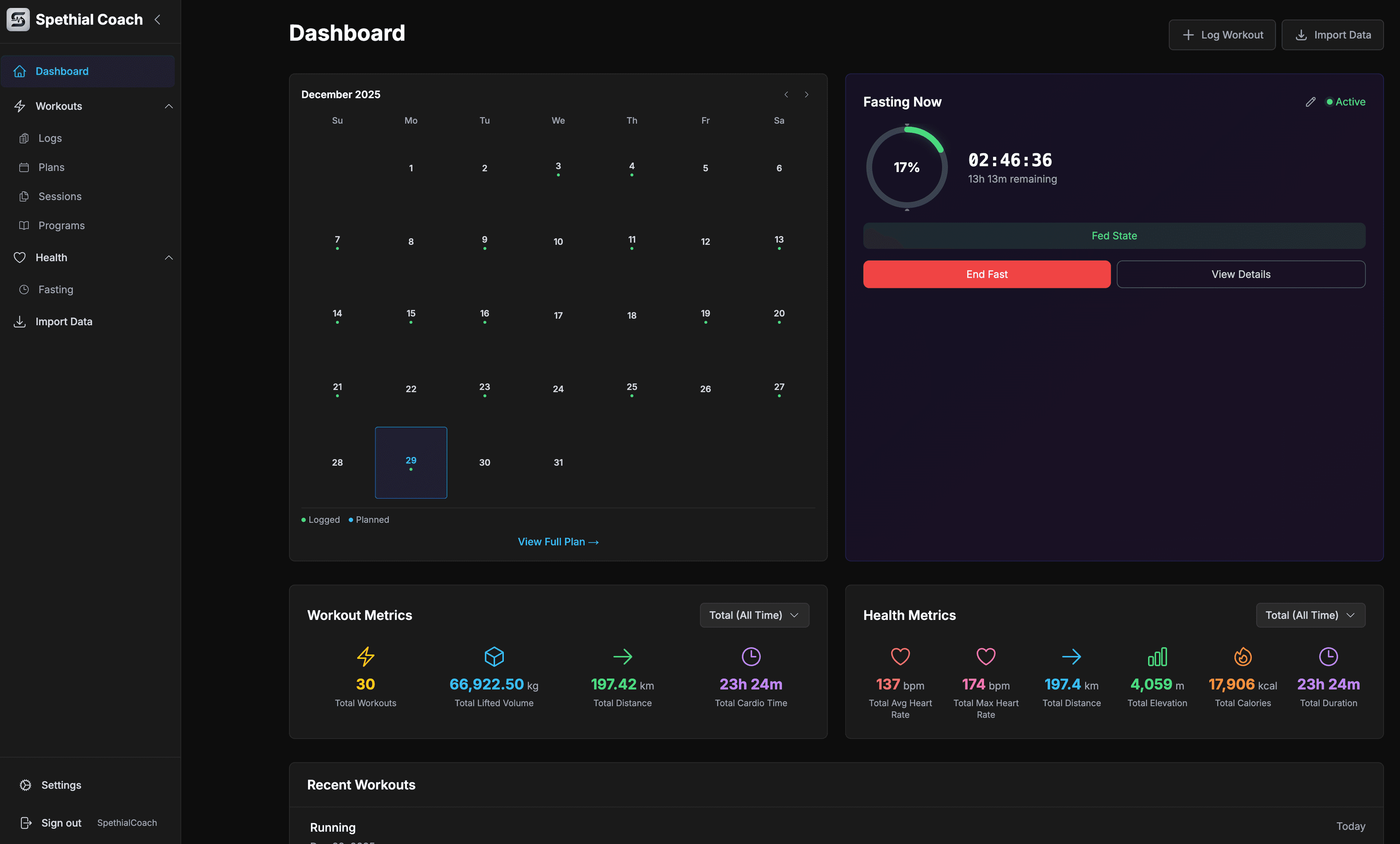 Your Dashboard screenshot